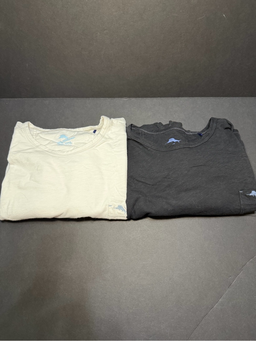 Tommy Bahama Short Sleeve Crew Tee in Black and Off-White